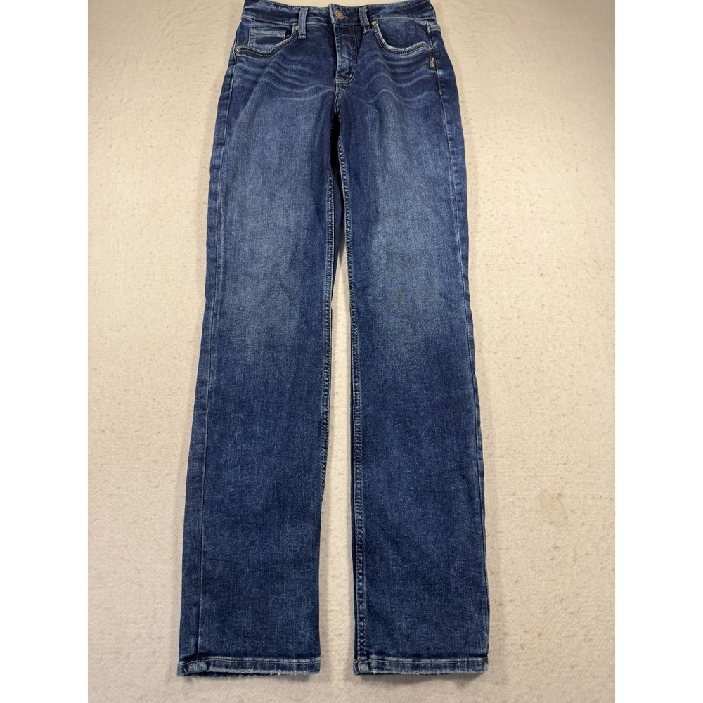 Silver Jeans Co. Y2K Avery Straight Womens 27x31 Blue Denim Stretch Mid Rise